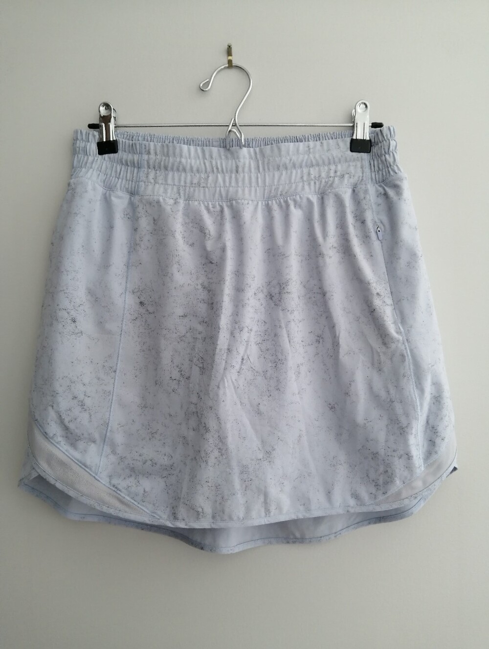 Lululemon Hotty Hot Long Skirt Skort Gravel Blue Running Built in Shorts Size 8